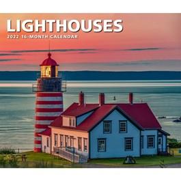 Deluxe Lighthouses 2025 Wall Calendar